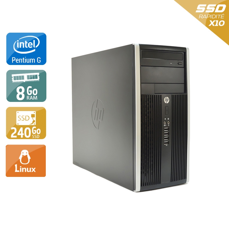 HP Compaq Pro 6200 Tower Pentium G Dual Core - 8Go RAM 240Go SSD Linux  Bon étatOccasion certifiée reconditionnée Bon état -  reconditionné disponible sur Kiatoo