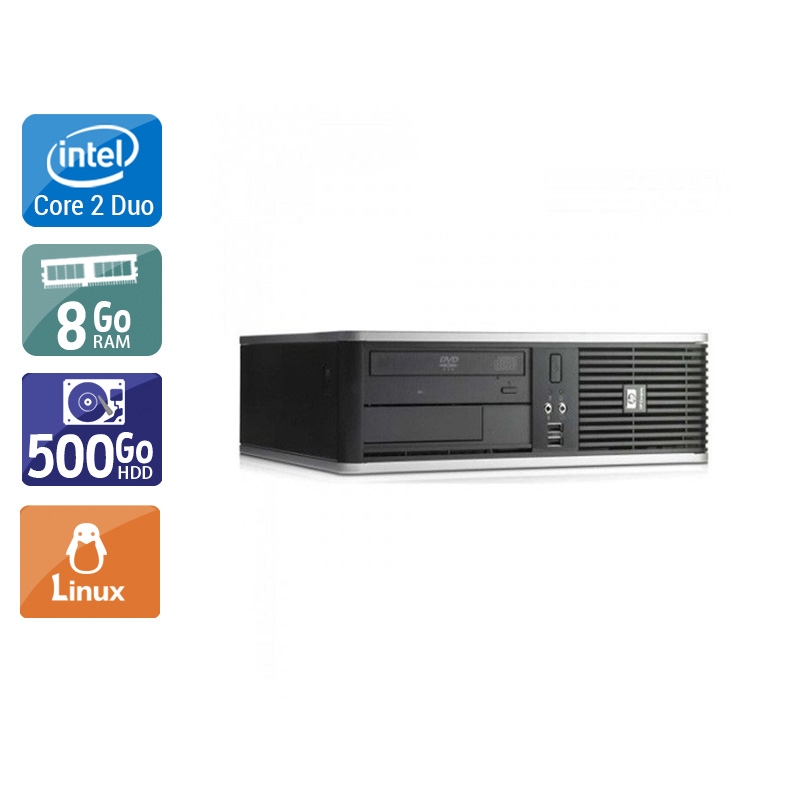 HP Compaq dc7800 SFF Core 2 Duo - 8Go RAM 500Go HDD Linux  État correctOccasion certifiée reconditionnée Bon état -  reconditionné disponible sur Kiatoo