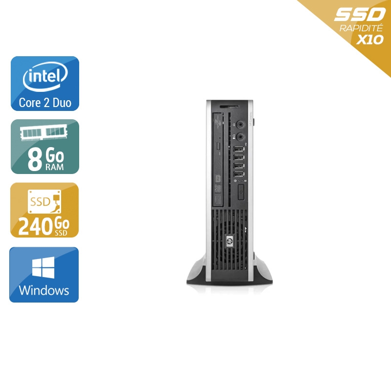 HP Compaq Elite 8000 USDT Core 2 Duo - 8Go RAM 240Go SSD Windows 10  Très bon étatOccasion certifiée reconditionnée Bon état -  reconditionné disponible sur Kiatoo