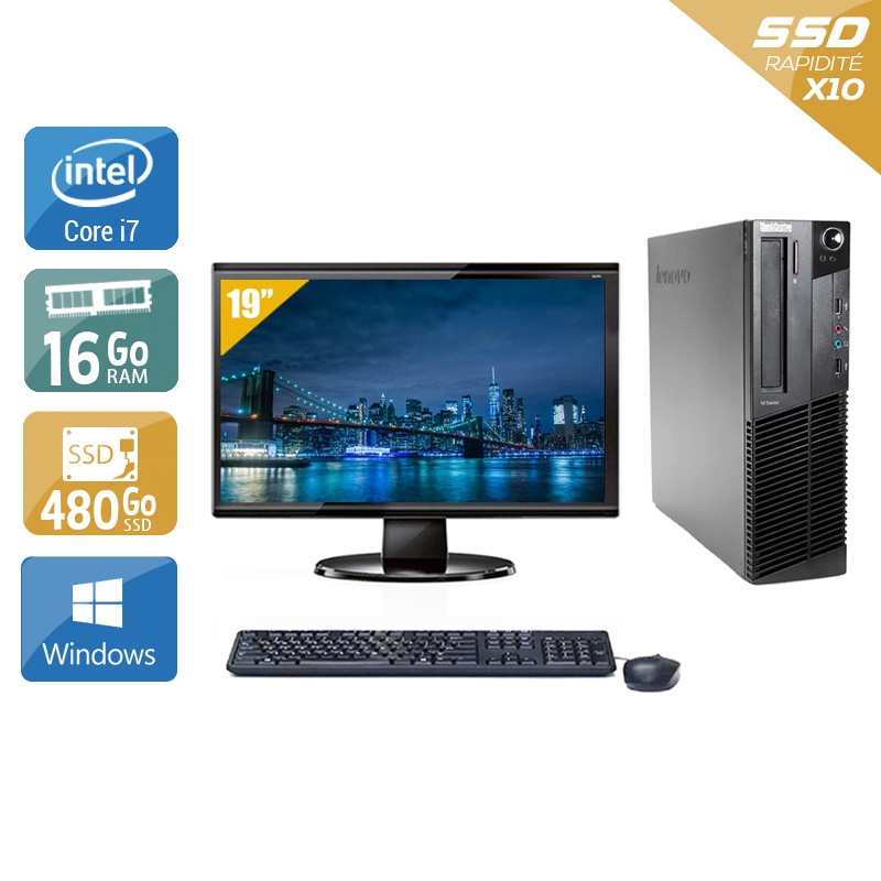 Acheter Lenovo ThinkCentre M92 SFF i7 + Écran - 19'' 16Go RAM 480Go SSD Windows 10 Bon étatOccasion certifiée reconditionnée Bon état - 299,17 € Lenovo ThinkCentre M92 SFF i7 + Écran - 19'' 16Go RAM 480Go SSD Windows 10 Bon étatOccasion certifiée reconditionnée Bon état - reconditionné disponible sur Kiatoo