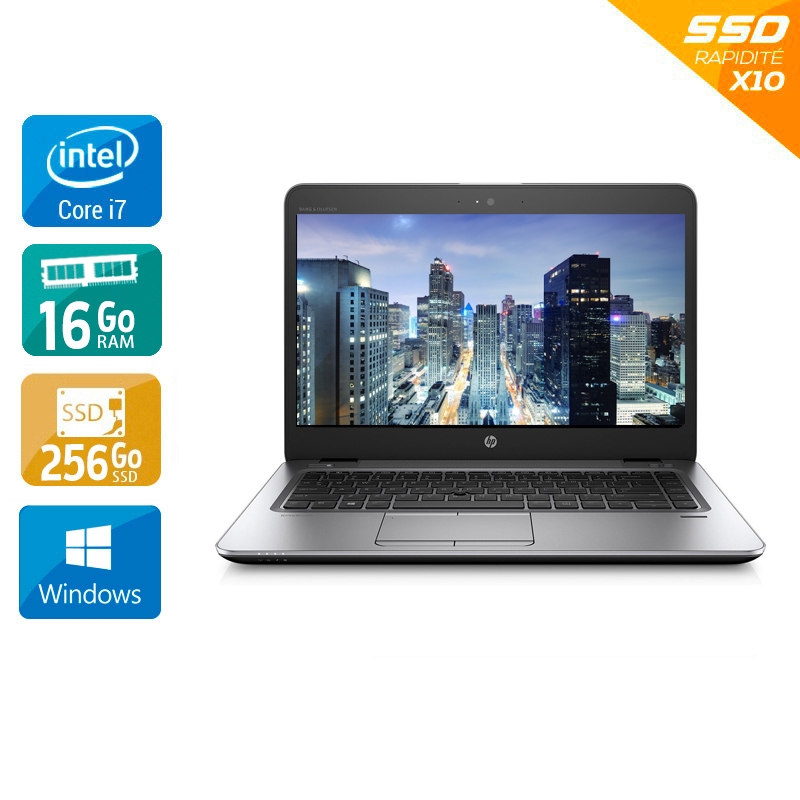 HP EliteBook 840 G3 14'' i7 Gen 6 - 16Go RAM 256Go SSD W10 Pro - Etat du Produit : Bon état  Bon étatOccasion certifiée reconditionnée Bon état -  reconditionné disponible sur Kiatoo