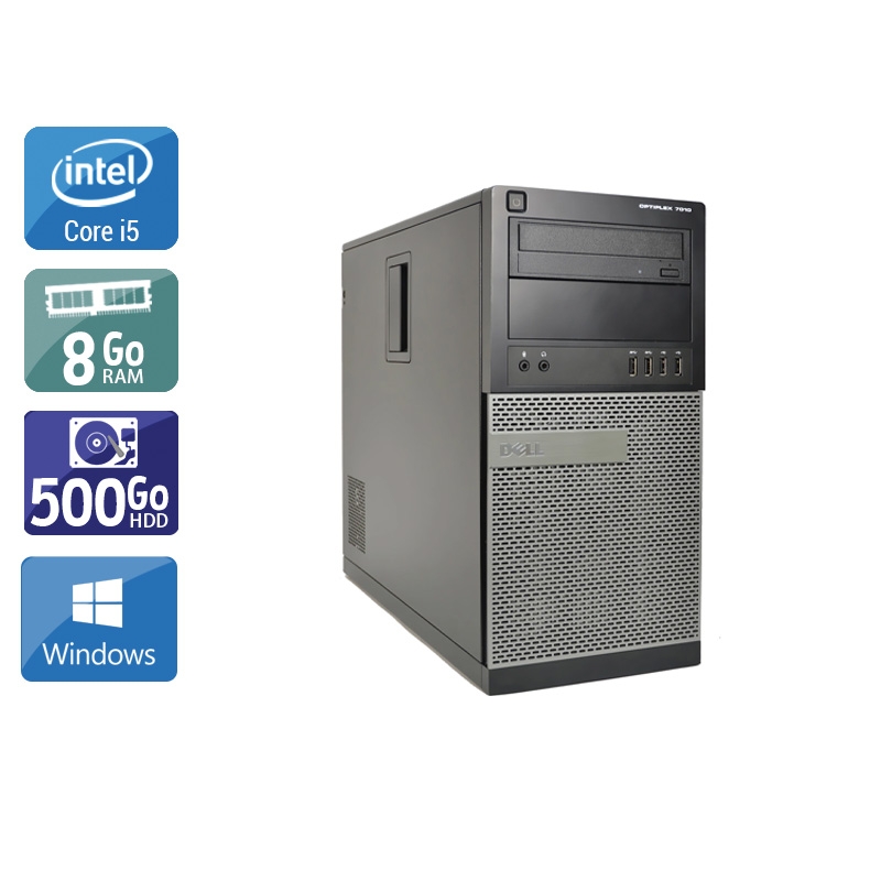 Dell Optiplex 790 Tower i5 - 8Go RAM 500Go HDD Windows 10  Très bon étatOccasion certifiée reconditionnée Bon état -  reconditionné disponible sur Kiatoo