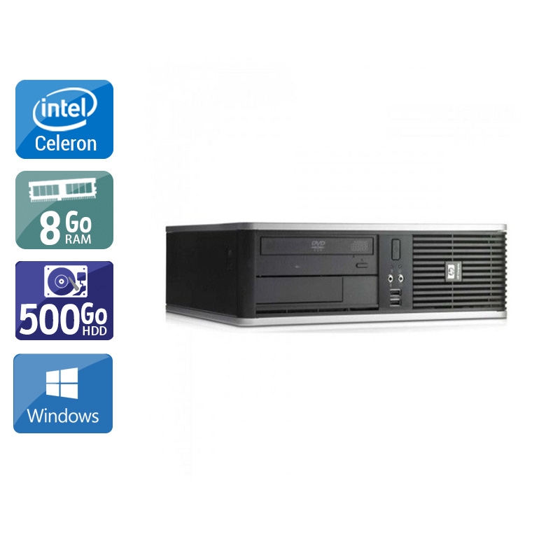 HP Compaq dc7800 SFF Celeron Dual Core - 8Go RAM 500Go HDD Windows 10  Bon étatOccasion certifiée reconditionnée Bon état -  reconditionné disponible sur Kiatoo