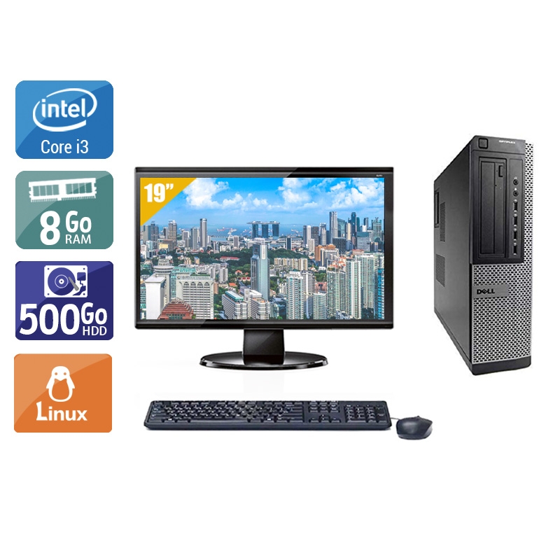 Dell Optiplex 9010 Desktop i3 + Écran - 19'' 8Go RAM 500Go HDD Linux  Bon étatOccasion certifiée reconditionnée Bon état -  reconditionné disponible sur Kiatoo