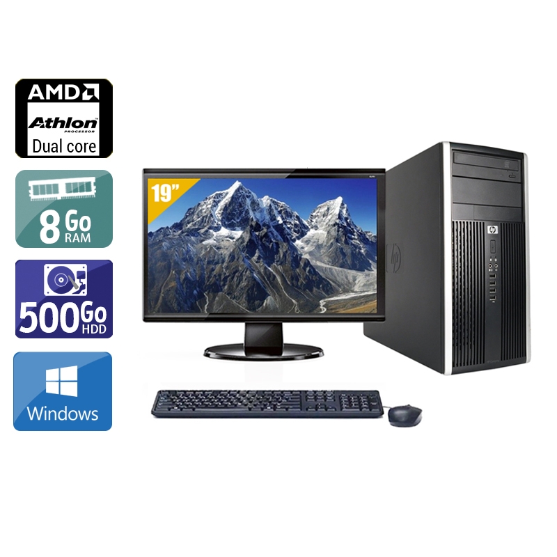 Acheter HP Compaq Pro 6005 Tower AMD Athlon Dual Core + Écran - 19'' 8Go RAM 500Go HDD Windows 10 Bon étatOccasion certifiée reconditionnée Bon état - 224,17 € HP Compaq Pro 6005 Tower AMD Athlon Dual Core + Écran - 19'' 8Go RAM 500Go HDD Windows 10 Bon étatOccasion certifiée reconditionnée Bon état - reconditionné disponible sur Kiatoo
