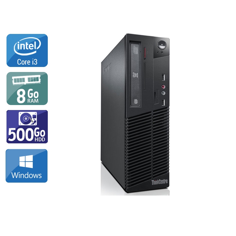Lenovo ThinkCentre M73 SFF i3 - 8Go RAM 500Go HDD Windows 10  Bon étatOccasion certifiée reconditionnée Bon état -  reconditionné disponible sur Kiatoo