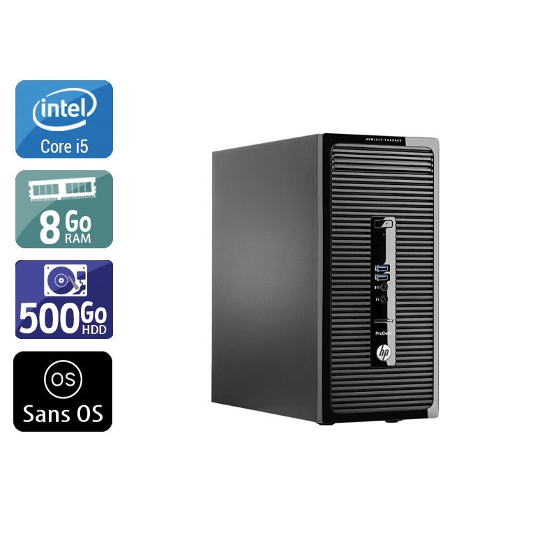 Acheter HP ProDesk 400 G2 Tower i5 - 8Go RAM 500Go HDD Sans OS Bon étatOccasion certifiée reconditionnée - 190,83 € HP ProDesk 400 G2 Tower i5 - 8Go RAM 500Go HDD Sans OS Bon étatOccasion certifiée reconditionnée - reconditionné disponible sur Kiatoo