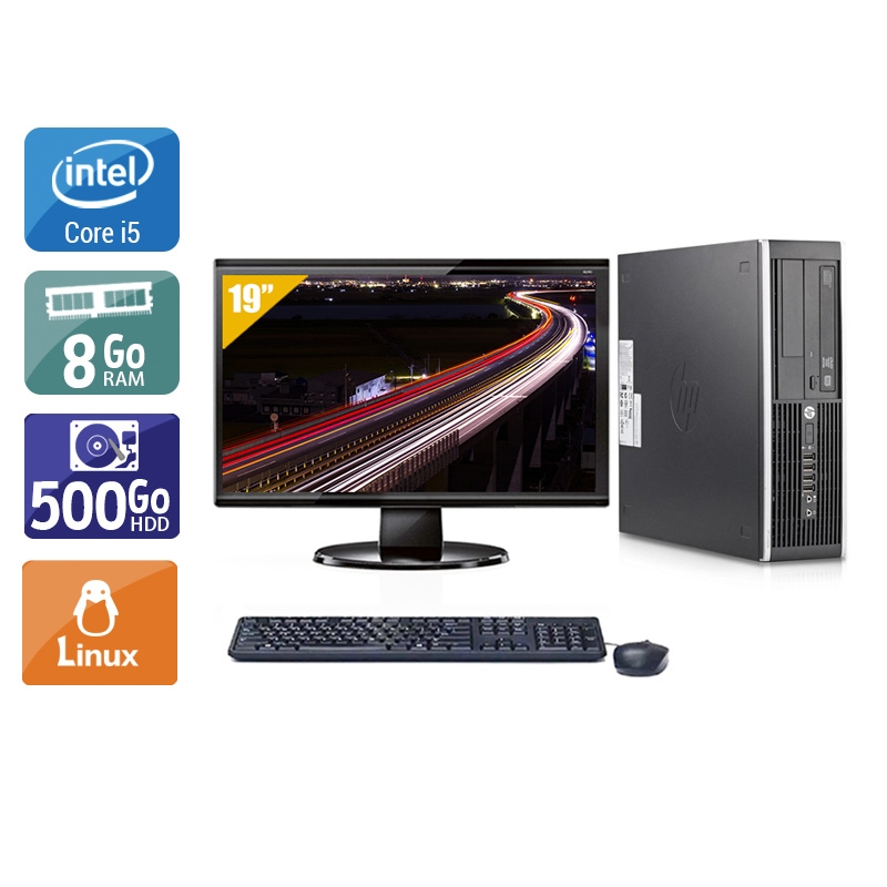 HP Compaq Elite 8200 SFF i5 + Écran - 19'' 8Go RAM 500Go HDD Linux  Bon étatOccasion certifiée reconditionnée Bon état -  reconditionné disponible sur Kiatoo