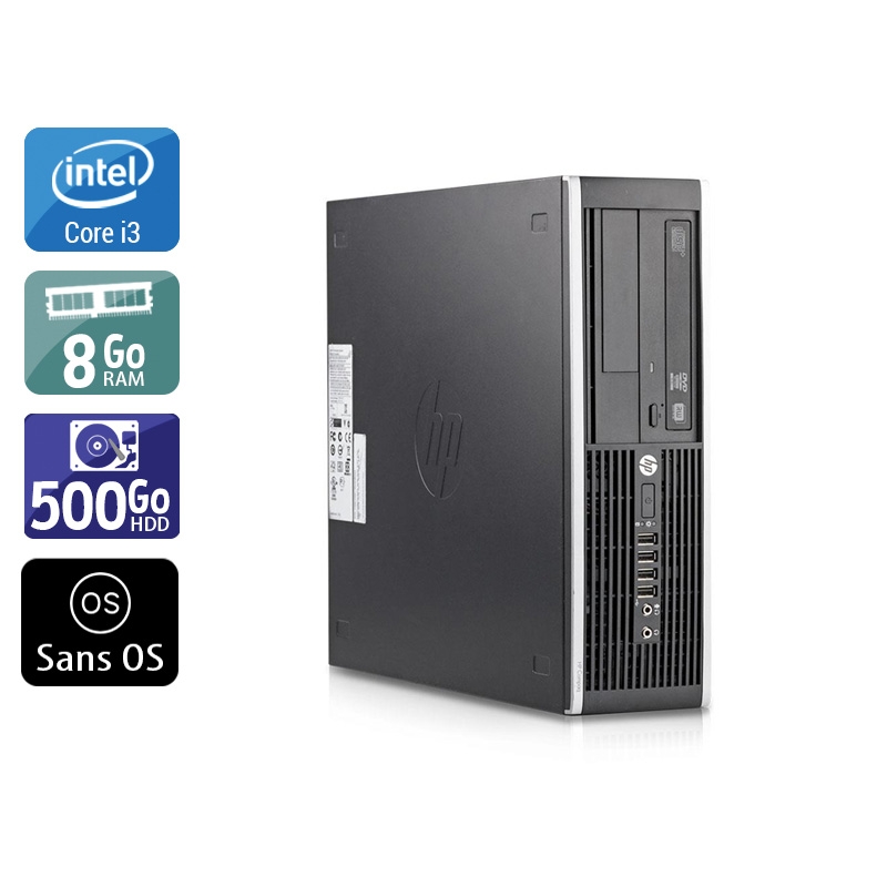 HP Compaq Elite 8200 SFF i3 - 8Go RAM 500Go HDD Sans OS  Bon étatOccasion certifiée reconditionnée Bon état -  reconditionné disponible sur Kiatoo