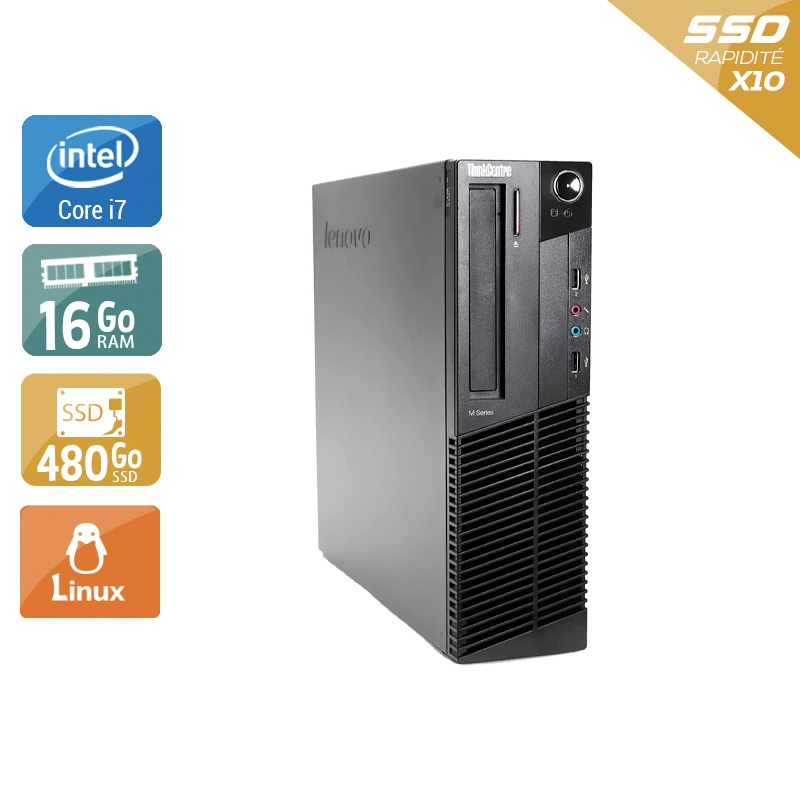 Acheter Lenovo ThinkCentre M92 SFF i7 - 16Go RAM 480Go SSD Linux Bon étatOccasion certifiée reconditionnée Bon état - 265,83 € Lenovo ThinkCentre M92 SFF i7 - 16Go RAM 480Go SSD Linux Bon étatOccasion certifiée reconditionnée Bon état - reconditionné disponible sur Kiatoo