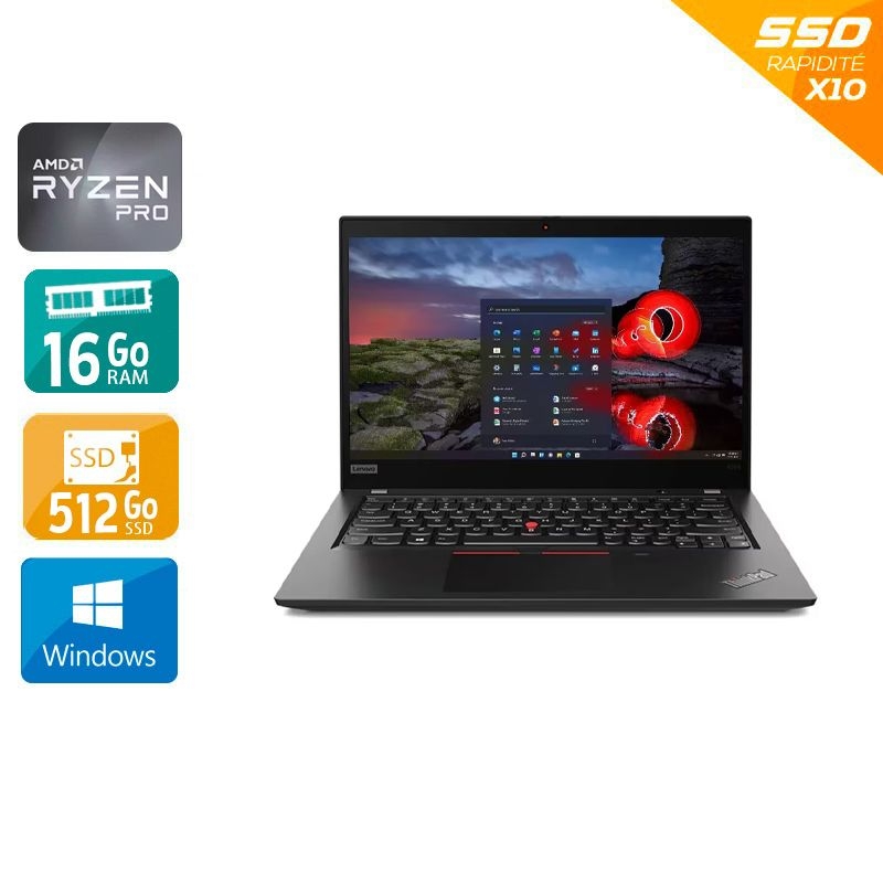 Lenovo ThinkPad X395 13,3'' Ryzen 5 Pro -16Go RAM 512Go SSD Windows 11 Pro  Bon étatOccasion certifiée reconditionnée Bon état -  reconditionné disponible sur Kiatoo