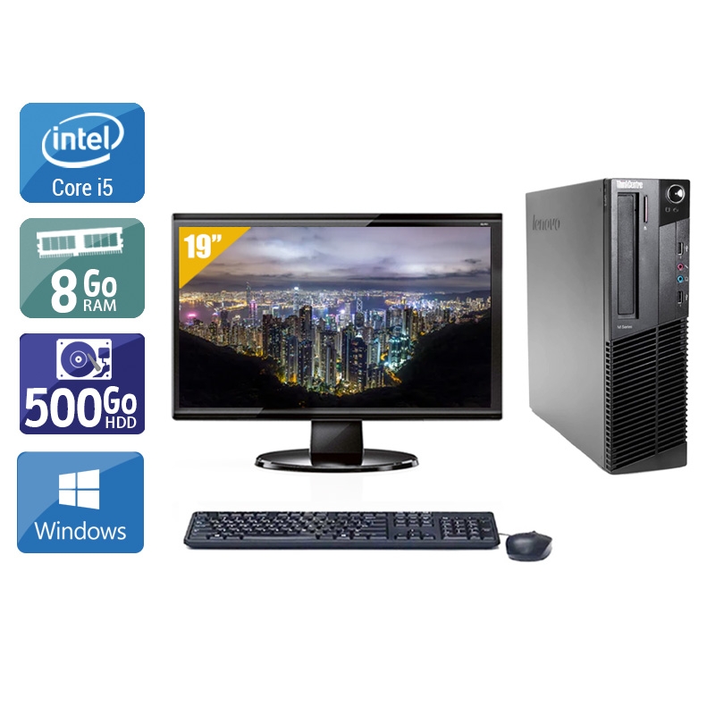 Acheter Lenovo ThinkCentre M90 SFF i5 + Écran - 19'' 8Go RAM 500Go HDD Windows 10 Bon étatOccasion certifiée reconditionnée Bon état - 224,17 € Lenovo ThinkCentre M90 SFF i5 + Écran - 19'' 8Go RAM 500Go HDD Windows 10 Bon étatOccasion certifiée reconditionnée Bon état - reconditionné disponible sur Kiatoo