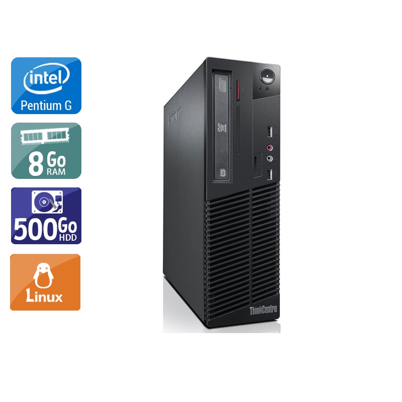 Lenovo ThinkCentre M73 SFF Pentium G Dual Core - 8Go RAM 500Go HDD Linux  État correctOccasion certifiée reconditionnée Bon état -  reconditionné disponible sur Kiatoo
