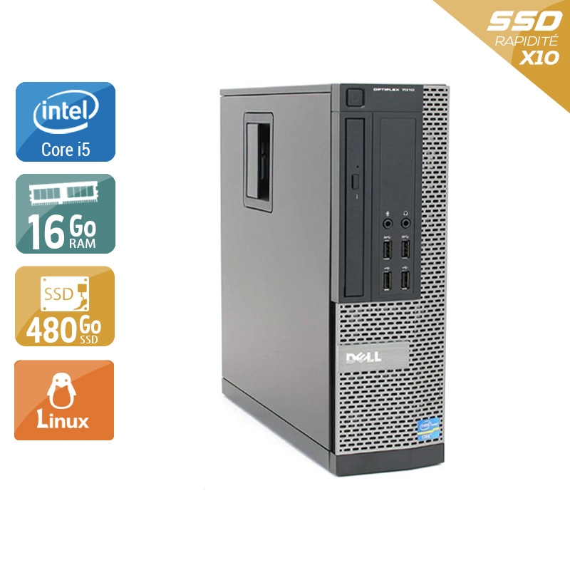 Dell Optiplex 9010 SFF i5 - 16Go RAM 480Go SSD Linux  Très bon étatOccasion certifiée reconditionnée Bon état -  reconditionné disponible sur Kiatoo