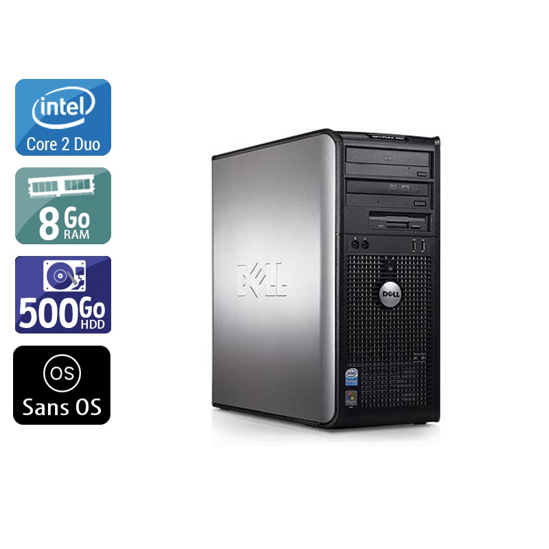 Dell Optiplex 760 Tower Core 2 Duo - 8Go RAM 500Go HDD Sans OS  Bon étatOccasion certifiée reconditionnée Bon état -  reconditionné disponible sur Kiatoo
