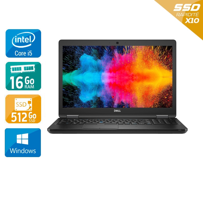 Dell Latitude 5590 15,6'' i5 Gen 8 - 16Go RAM 512Go SSD Windows 11  Très bon étatOccasion certifiée reconditionnée Bon état -  reconditionné disponible sur Kiatoo