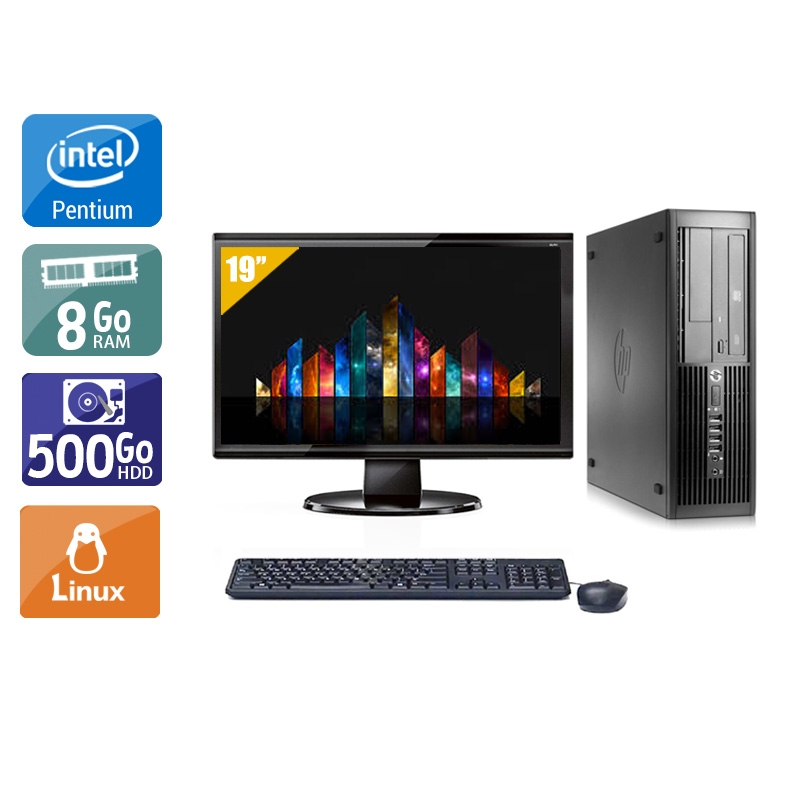 HP Compaq Pro 4300 SFF Pentium G Dual Core + Écran - 19'' 8Go RAM 500Go HDD Linux  Bon étatOccasion certifiée reconditionnée Bon état -  reconditionné disponible sur Kiatoo