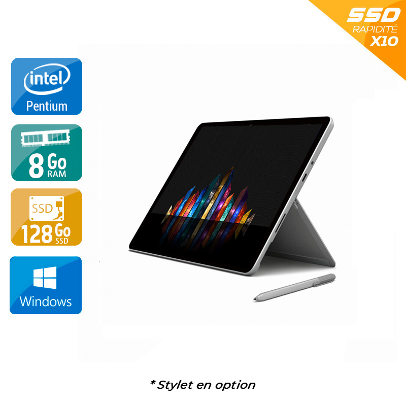 Microsoft Surface Go 1825 10'' Pentium Gold 8Go RAM 128Go SSD Windows 10  État correctOccasion certifiée reconditionnée Bon état -  reconditionné disponible sur Kiatoo