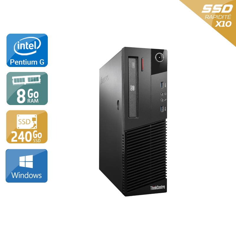 Acheter Lenovo ThinkCentre M93 SFF Pentium G Dual Core - 8Go RAM 240Go SSD Windows 10 Très bon étatOccasion certifiée reconditionnée Bon état - 232,50 € Lenovo ThinkCentre M93 SFF Pentium G Dual Core - 8Go RAM 240Go SSD Windows 10 Très bon étatOccasion certifiée reconditionnée Bon état - reconditionné disponible sur Kiatoo