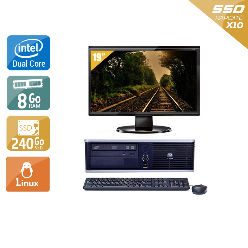 Acheter HP Compaq dc7800 SFF Dual Core + Écran - 19'' 8Go RAM 240Go SSD Linux Bon étatOccasion certifiée reconditionnée Bon état - 224,17 € HP Compaq dc7800 SFF Dual Core + Écran - 19'' 8Go RAM 240Go SSD Linux Bon étatOccasion certifiée reconditionnée Bon état - reconditionné disponible sur Kiatoo