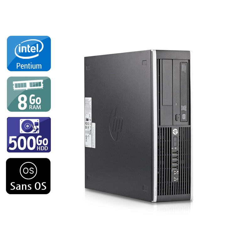 HP Compaq Elite 8200 SFF Pentium G Dual Core - 8Go RAM 500Go HDD Sans OS  Très bon étatOccasion certifiée reconditionnée Bon état -  reconditionné disponible sur Kiatoo