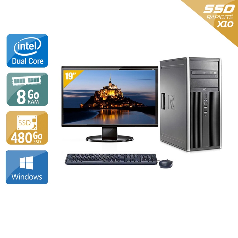 HP Compaq dc7800 Tower Dual Core + Écran - 19'' 8Go RAM 480Go SSD Windows 10  Bon étatOccasion certifiée reconditionnée Bon état -  reconditionné disponible sur Kiatoo