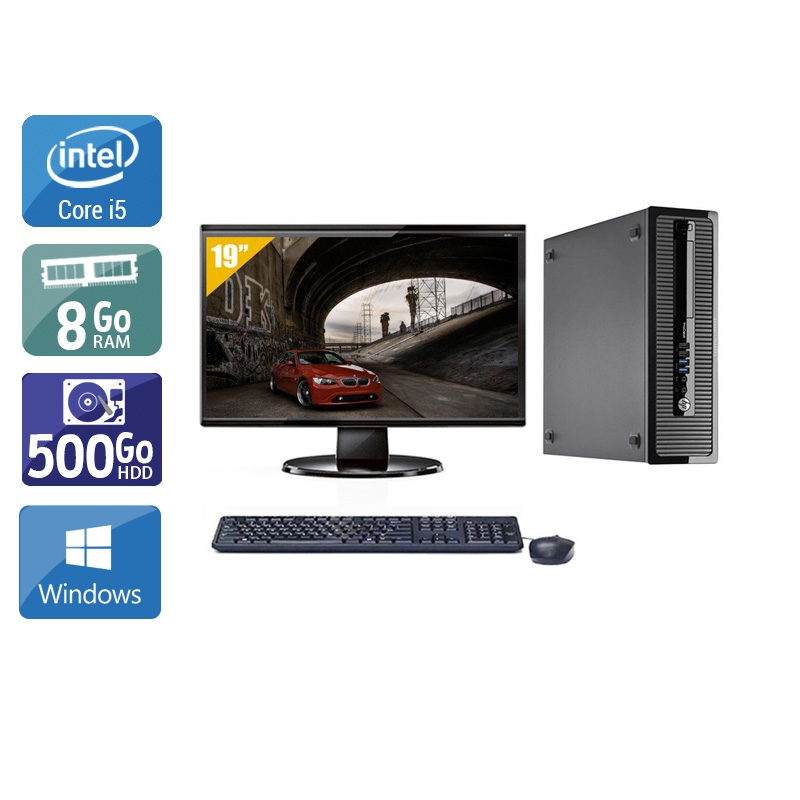HP ProDesk 400 G1 SFF i5 + Écran - 19'' 8Go RAM 500Go HDD Windows 10  Bon étatOccasion certifiée reconditionnée Bon état -  reconditionné disponible sur Kiatoo