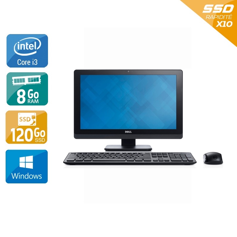 Dell Optiplex 3030 AIO i3 20'' - 8Go RAM 120Go SSD Windows 10  État correctOccasion certifiée reconditionnée Bon état -  reconditionné disponible sur Kiatoo