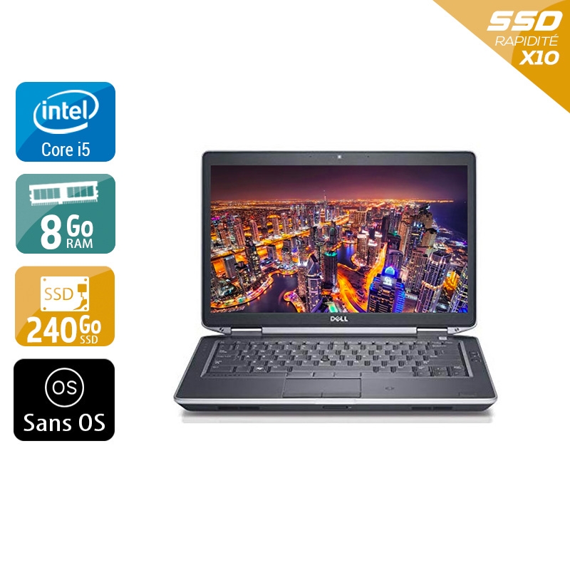 Dell Latitude e6440 14'' i5  - 8Go RAM 240Go SSD Sans OS  État correctOccasion certifiée reconditionnée Bon état -  reconditionné disponible sur Kiatoo