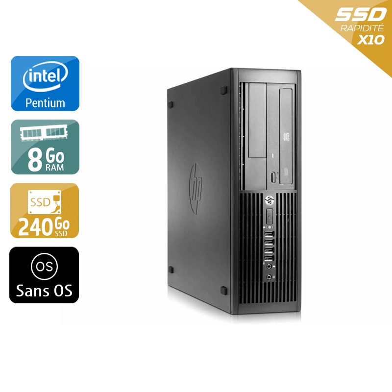 Acheter HP Compaq Pro 4300 SFF Pentium G Dual Core - 8Go RAM 240Go SSD Sans OS Bon étatOccasion certifiée reconditionnée Bon état - 190,83 € HP Compaq Pro 4300 SFF Pentium G Dual Core - 8Go RAM 240Go SSD Sans OS Bon étatOccasion certifiée reconditionnée Bon état - reconditionné disponible sur Kiatoo