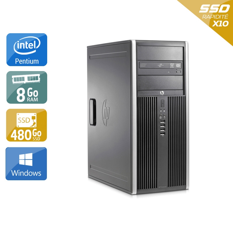 HP Compaq Elite 8200 Tower Pentium G Dual Core - 8Go RAM 480Go SSD Windows 10  État correctOccasion certifiée reconditionnée Bon état -  reconditionné disponible sur Kiatoo
