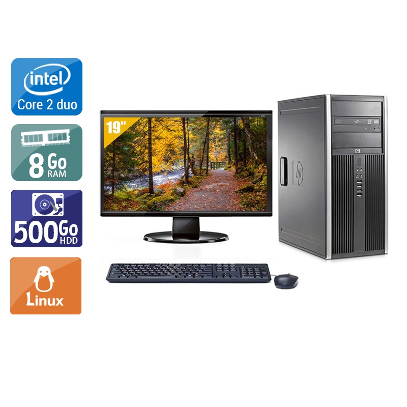 HP Compaq dc7900 Tower Core 2 Duo + Écran - 19'' 8Go RAM 500Go HDD Linux  Bon étatOccasion certifiée reconditionnée Bon état -  reconditionné disponible sur Kiatoo
