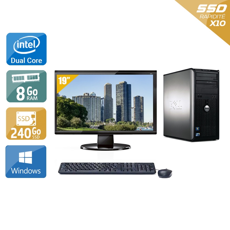 Acheter Dell Optiplex 780 Tower Dual Core + Écran - 19'' 8Go RAM 240Go SSD Windows 10 Bon étatOccasion certifiée reconditionnée Bon état - 224,17 € Dell Optiplex 780 Tower Dual Core + Écran - 19'' 8Go RAM 240Go SSD Windows 10 Bon étatOccasion certifiée reconditionnée Bon état - reconditionné disponible sur Kiatoo