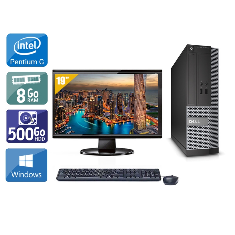 Dell Optiplex 3020 SFF Pentium G Dual Core + Écran - 19'' 8Go RAM 500Go HDD Windows 10  Très bon étatOccasion certifiée reconditionnée Bon état -  reconditionné disponible sur Kiatoo