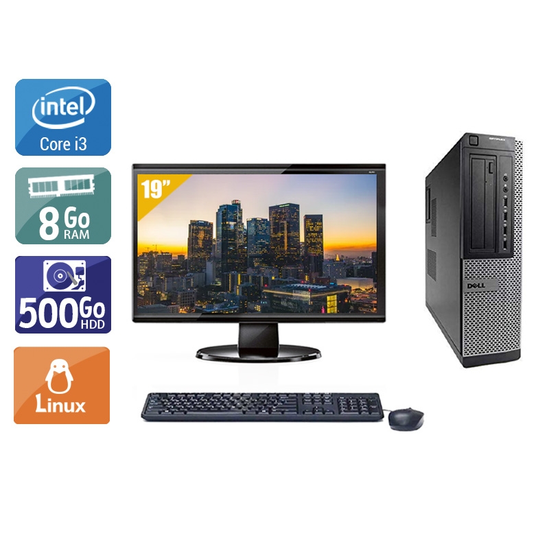 Dell Optiplex 390 Desktop i3 + Écran - 19'' 8Go RAM 500Go HDD Linux  Bon étatOccasion certifiée reconditionnée Bon état -  reconditionné disponible sur Kiatoo