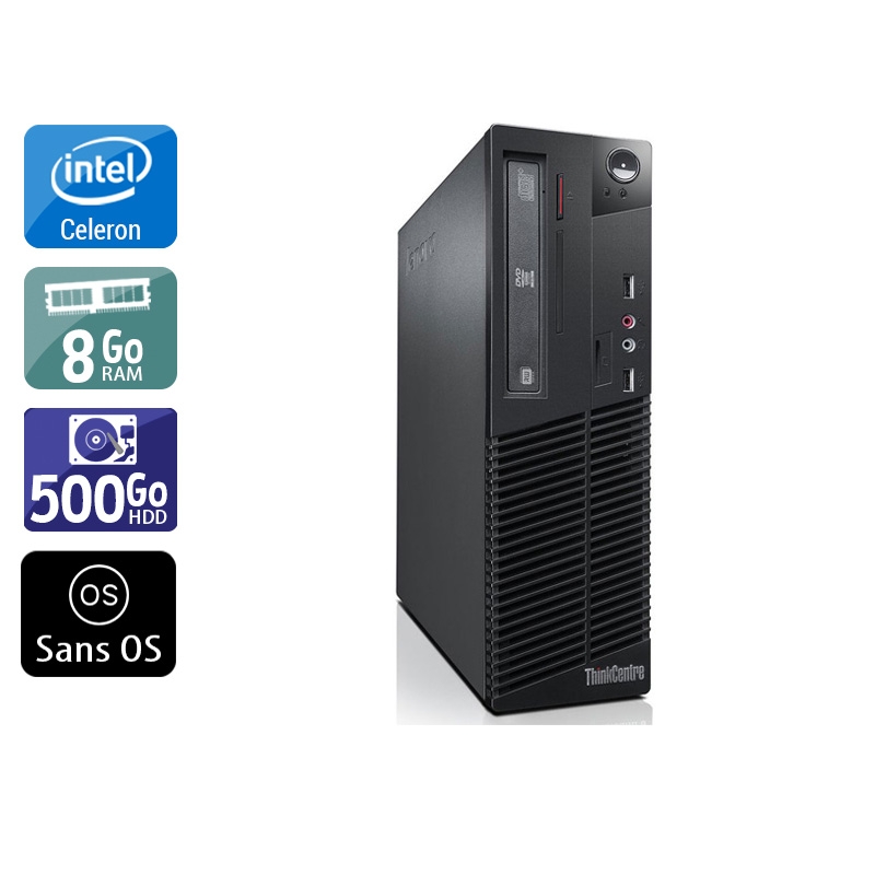 Lenovo ThinkCentre M82 SFF Celeron Dual Core - 8Go RAM 500Go HDD Sans OS  État correctOccasion certifiée reconditionnée Bon état -  reconditionné disponible sur Kiatoo