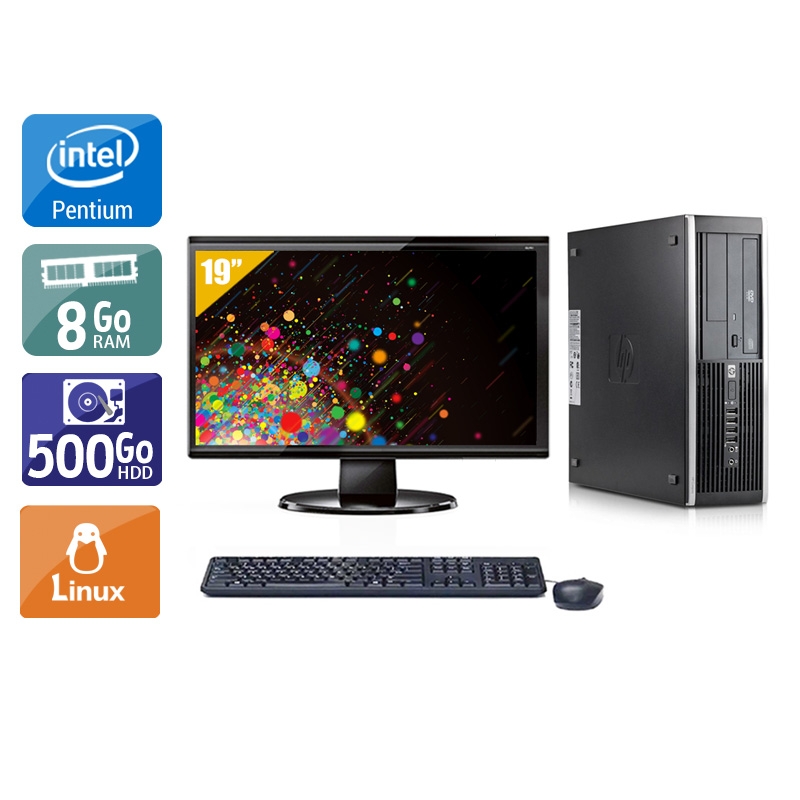 HP Compaq Elite 8300 SFF Pentium G Dual Core + Écran - 19'' 8Go RAM 500Go HDD Linux  Bon étatOccasion certifiée reconditionnée Bon état -  reconditionné disponible sur Kiatoo