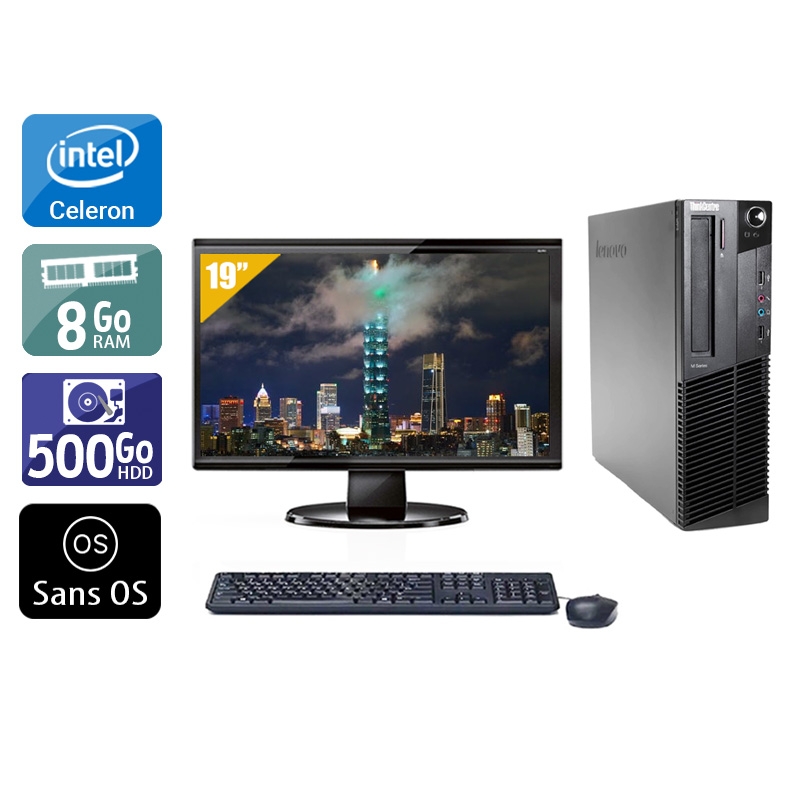 Acheter Lenovo ThinkCentre M83 SFF Celeron Dual Core + Écran - 19'' 8Go RAM 500Go HDD Sans OS Bon étatOccasion certifiée reconditionnée Bon état - 224,17 € Lenovo ThinkCentre M83 SFF Celeron Dual Core + Écran - 19'' 8Go RAM 500Go HDD Sans OS Bon étatOccasion certifiée reconditionnée Bon état - reconditionné disponible sur Kiatoo