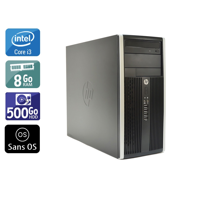 HP Compaq Pro 6200 Tower i3 - 8Go RAM 500Go HDD Sans OS  État correctOccasion certifiée reconditionnée Bon état -  reconditionné disponible sur Kiatoo
