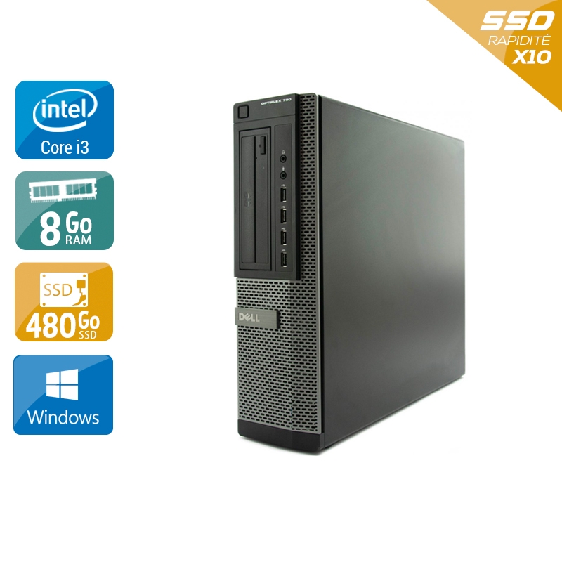 Dell Optiplex 790 Desktop i3 - 8Go RAM 480Go SSD Windows 10  Très bon étatOccasion certifiée reconditionnée Bon état -  reconditionné disponible sur Kiatoo