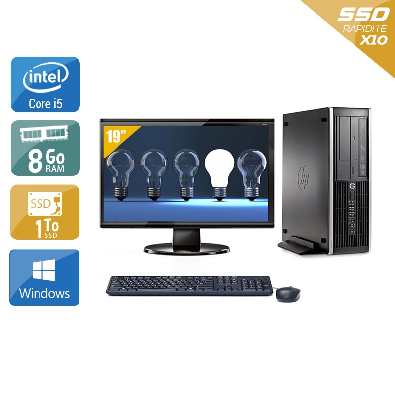 HP Compaq Pro 6300 SFF i5 + Écran - 19'' 8Go RAM 1To SSD Windows 10  Bon étatOccasion certifiée reconditionnée Bon état -  reconditionné disponible sur Kiatoo