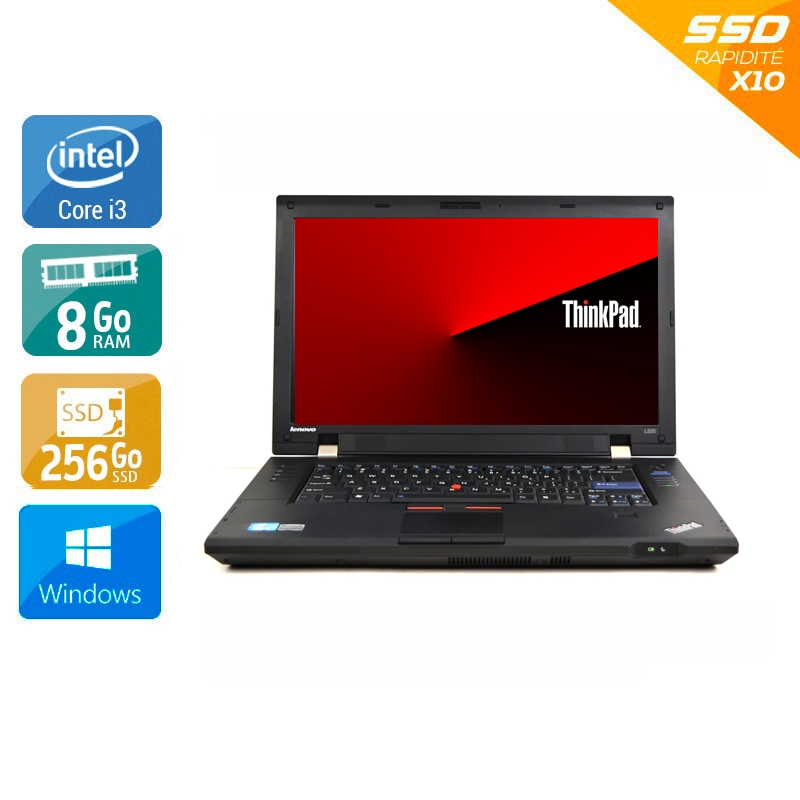 Acheter Lenovo ThinkPad L520 15,5'' i3 - 8Go RAM 256Go SSD Windows 10 État correctOccasion certifiée reconditionnée Bon état - 165,83 € Lenovo ThinkPad L520 15,5'' i3 - 8Go RAM 256Go SSD Windows 10 État correctOccasion certifiée reconditionnée Bon état - reconditionné disponible sur Kiatoo