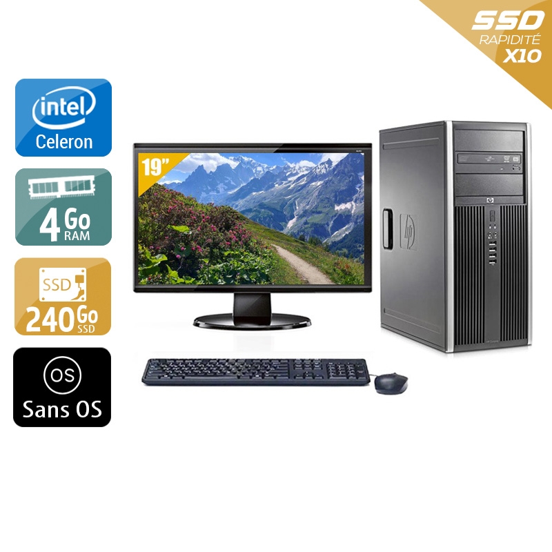 HP Compaq dc7900 Tower Celeron Dual Core + Écran - 19'' 8Go RAM 240Go SSD Sans OS  Bon étatOccasion certifiée reconditionnée Bon état -  reconditionné disponible sur Kiatoo