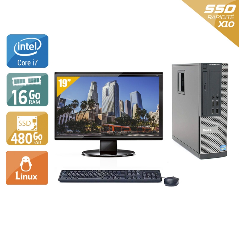 Acheter Dell Optiplex 790 SFF i7 + Écran - 19'' 16Go RAM 480Go SSD Linux Bon étatOccasion certifiée reconditionnée Bon état - 299,17 € Dell Optiplex 790 SFF i7 + Écran - 19'' 16Go RAM 480Go SSD Linux Bon étatOccasion certifiée reconditionnée Bon état - reconditionné disponible sur Kiatoo
