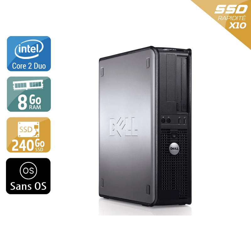 Acheter Dell Optiplex 780 Desktop Core 2 Duo - 8Go RAM 240Go SSD Sans OS Très bon étatOccasion certifiée reconditionnée Bon état - 232,50 € Dell Optiplex 780 Desktop Core 2 Duo - 8Go RAM 240Go SSD Sans OS Très bon étatOccasion certifiée reconditionnée Bon état - reconditionné disponible sur Kiatoo