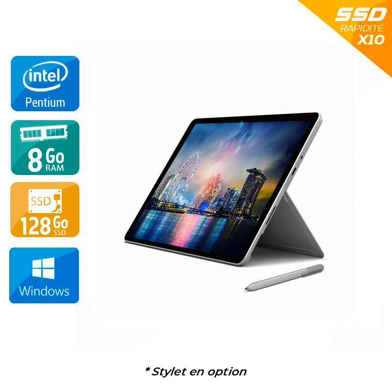 Microsoft Surface Go 1824 10'' Pentium Gold 8Go RAM 128Go SSD Windows 10  Bon étatOccasion certifiée reconditionnée Bon état -  reconditionné disponible sur Kiatoo