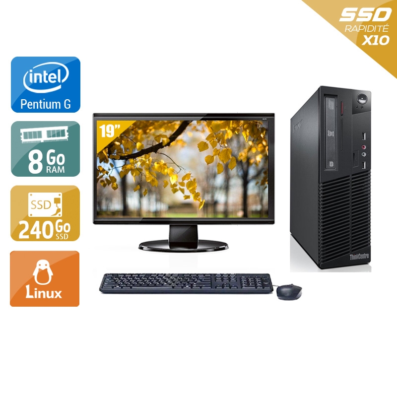 Acheter Lenovo ThinkCentre M73 SFF Pentium G Dual Core + Écran - 19'' 8Go RAM 240Go SSD Linux Bon étatOccasion certifiée reconditionnée Bon état - 224,17 € Lenovo ThinkCentre M73 SFF Pentium G Dual Core + Écran - 19'' 8Go RAM 240Go SSD Linux Bon étatOccasion certifiée reconditionnée Bon état - reconditionné disponible sur Kiatoo