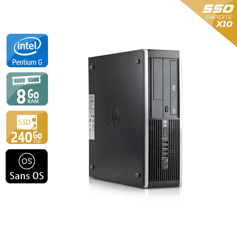 HP Compaq Elite 8100 SFF Pentium G Dual Core - 8Go RAM 240Go SSD Sans OS  Très bon étatOccasion certifiée reconditionnée Bon état -  reconditionné disponible sur Kiatoo