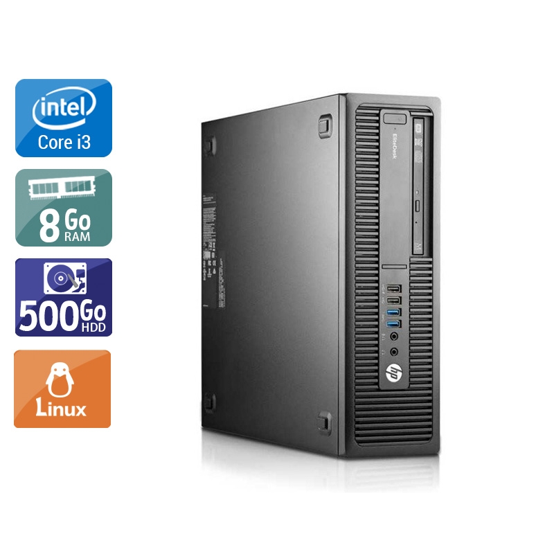 HP EliteDesk 800 G1 SFF i3 - 8Go RAM 500Go HDD Linux  Bon étatOccasion certifiée reconditionnée Bon état -  reconditionné disponible sur Kiatoo