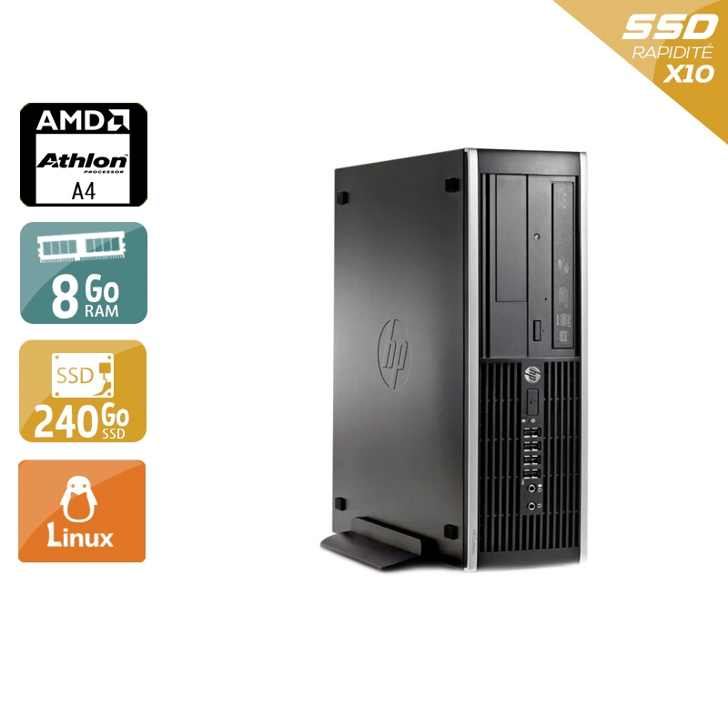 HP Compaq Pro 6305 SFF AMD A4 - 8Go RAM 240Go SSD Linux  Très bon étatOccasion certifiée reconditionnée Bon état -  reconditionné disponible sur Kiatoo